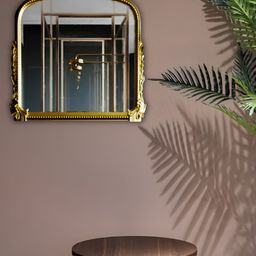 CasaGold Metallic Toned Vintage Primrose-patterned Metal Framed Wall Mirror image 2