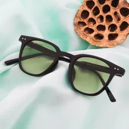 Ted Smith Unisex Black-Green Wayfarer Sunglasses With UV Protected Lens-24