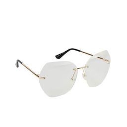 Scavin Women Clear Lens & Gold-Toned Sunglasses with UV Protected Lens-S628 GLD CLR-image-58