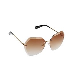 Scavin Women Brown Lens & Gold-Toned Butterfly Sunglasses with UV Protected Lens-image-58