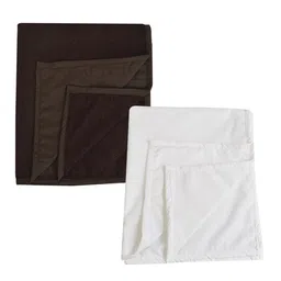 Adbeni Infants White & Brown 2-Pieces 210 GSM Waterproof Mattress Protectors-image-19