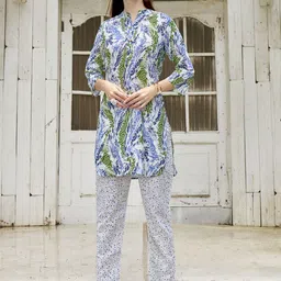 Anouk Bandhani Printed Regular Pure Cotton Kurta With Trouser image 1