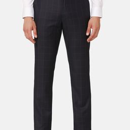 Blackberrys Men Checked Mid-Rise B-95 Slim Fit Formal Trousers-picture-22