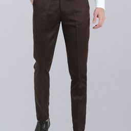 VEI SASTRE Men Smart Mid Rise Plain Slim Fit Formal Trousers-image-54