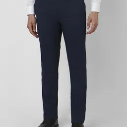Peter England Men Plain Flat-Front Slim Fit Formal Trouser-picture-9