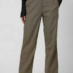 Van Heusen Women Checked Regular Fit Formal Trouser-image-78