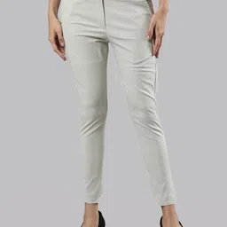 Femmora Women Comfort Straight Fit Mid-Rise Flat-Front Trousers-picture-11