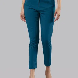 Femmora Women Comfort Flat-Front Straight Pant Trousers-image-9