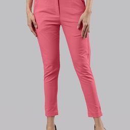 Femmora Women Solid Mid-Rise Regular Fit Comfort Cigarette Trousers-image-50