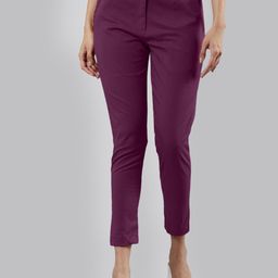 Femmora Women Solid Mid Rise Comfort Regular Fit Cigarette Trousers-image-69