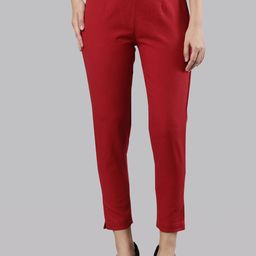 Femmora Women Slim Fit Mid-Rise Comfort Trousers-image-99
