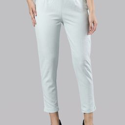 Femmora Women Comfort Cropped Cigarette Trousers-image-53