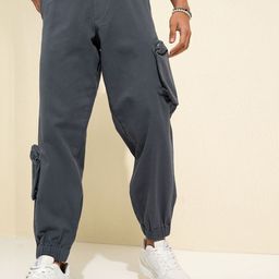 HIGHLANDER Men Loose Fit Carpender Cotton Joggers Trousers-image-37