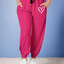 SAAHASAM Women Printed Relaxed Joggers Trousers-picture-42