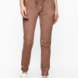 Porsorte Women Brown Tapered Fit Cotton Joggers Trousers-image-55