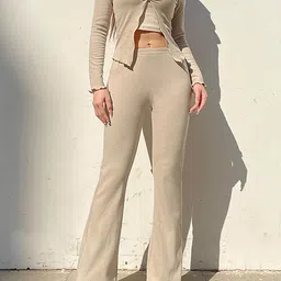 LULU & SKY Women Regular Fit Bootcut Trousers-picture-49