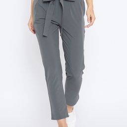 Zastraa Women Relaxed High-Rise Non Iron Trousers-image-15