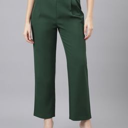 Latin Quarters Women Relaxed Straight Fit Pleated Trousers-image-79