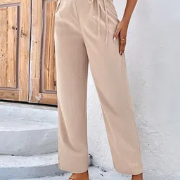StyleCast High-Rise Easy Wash Pleated Regular Fit Trousers-image-37