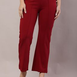 RiseMax Women Relaxed Easy Wash Pleated Trousers-image-4