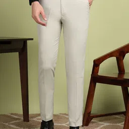 encore by INVICTUS Men Regular Fit Formal Trousers-image-84