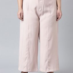 Go Colors Women Relaxed Loose Fit High-Rise Pleated Trousers-picture-43