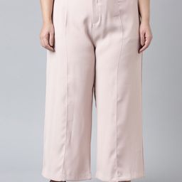Go Colors Women Relaxed Loose Fit High-Rise Pleated Trousers-picture-37