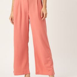 Zastraa Women Smart Flared High-Rise Pleated Parallel Trousers-image-97
