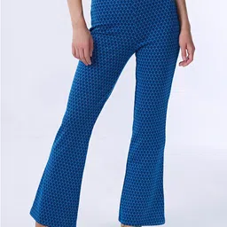COVER STORY Women Ethnic Motifs Printed Mid-Rise Bootcut Trousers-image-97