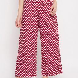 NABIA Women Printed Relaxed High-Rise Trousers-image-11