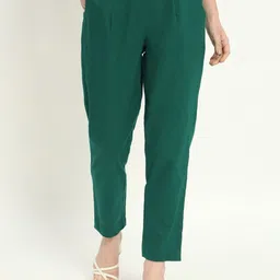 SKYTICK Women Relaxed Regular Fit Mid-Rise Trousers-picture-12