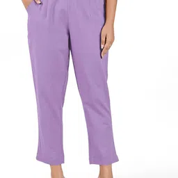SKYTICK Women Cotton Relaxed Regular Trousers-picture-39