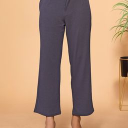 HARPITA Women Relaxed Mid-Rise Trousers-image-7