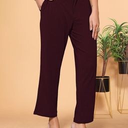 HARPITA Women Relaxed Mid-Rise Trousers-image-93