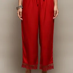 Biba Women Relaxed Regular Fit Mid-Rise Plain Parallel Trousers-image-54