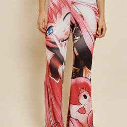 BAESD Women Graphic Printed Relaxed Parallel Trousers-picture-20