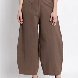 GRASS by Gitika Goyal Women Cotton Relaxed Trousers-image-79