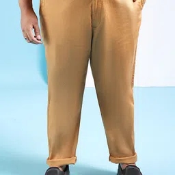 HARDSODA Men Plus Size Mid Rise Chinos Trousers-image-22