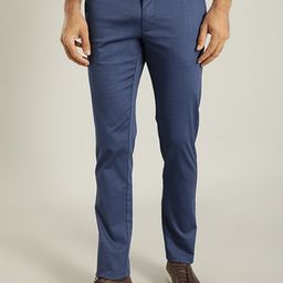 Indian Terrain Men Brooklyn Slim Fit Mid-Rise Plain Cotton Regular Trousers-picture-48