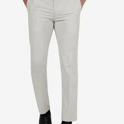 METAL Men Slim Fit Mid-Rise Formal Trousers-image-78