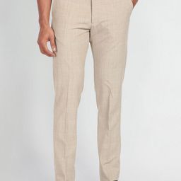 Arrow New York Men Beige Slim Fit Formal Trousers-image-31