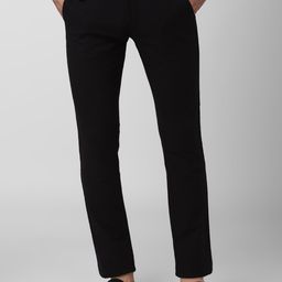 V Dot Men Black Slim Fit Trousers-image-84