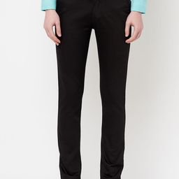 Crimsoune Club Men Black Slim Fit Solid Casual Trouser-image-112
