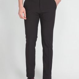 Arrow New York Men Slim Fit Micro Checks Formal Trousers-image-1