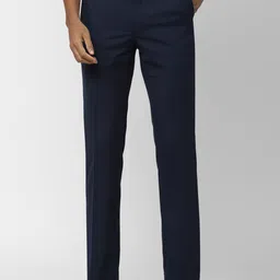 Van Heusen Men Mid Rise Plain Slim Fit Formal Trousers-image-44