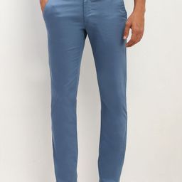 Allen Solly Men Slim Fit Mid Rise Flat-Front Trousers-image-19
