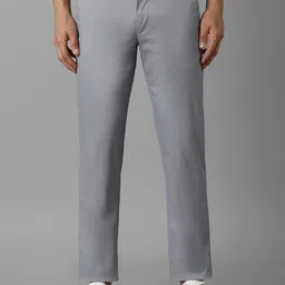 Louis Philippe Sport Men Textured Slim Fit Trousers-picture-22