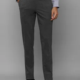 Louis Philippe Men Textured Slim Fit Formal Trousers-picture-43