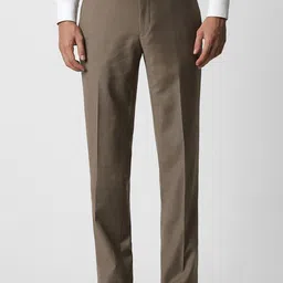 Van Heusen Men Mid-Rise Textured Slim Fit Trousers-image-91