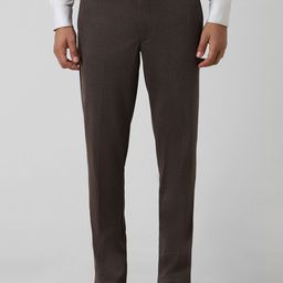 Van Heusen Men Textured Slim Fit Mid-Rise Formal Trousers-image-34